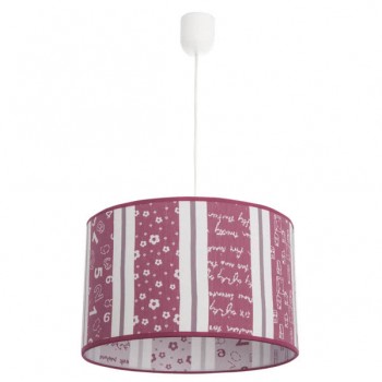 Distribuidor - Lâmpadas Diversas | Colgantes Infantil | COLGANTE RETAL ROSA 1XE27 REGX30D Ref: 076293000